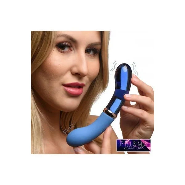 10X Bleu Dual Ended G-Spot Silicone and Glass Vibrator