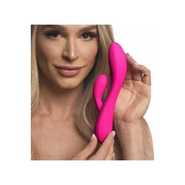 10X Flexible Silicone Rabbit Vibrator – Purple or Pink