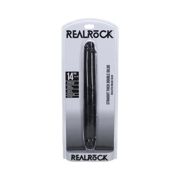 14″ Realrock Double-ended Dildo- Black