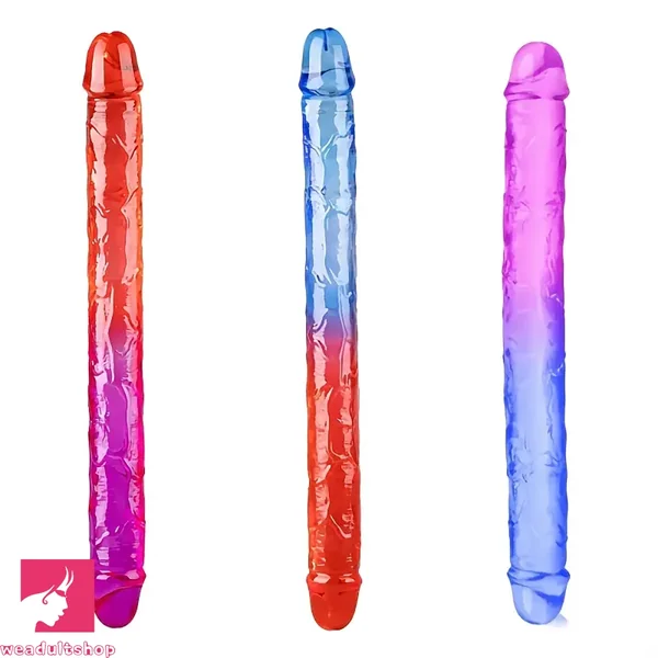 17.32in Dual-Ended Double Penetration Big Dildo For G-Spot Clit Stimulation