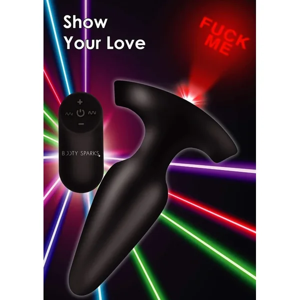28X Laser Fuck Me Silicone Anal Plug with Remote Control – Small
