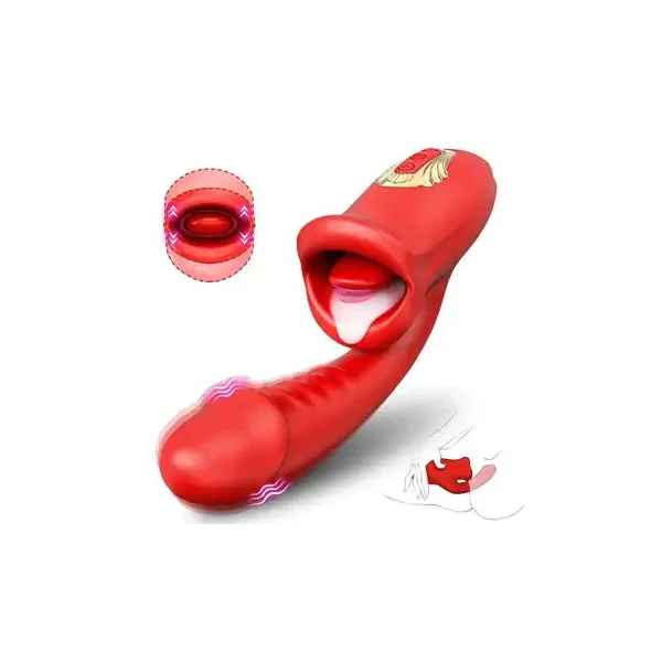 3-in-1 Clitoral Licking Nipple Stimulator G-Spot Vibrator for Women - Powerful Pleasure Toy