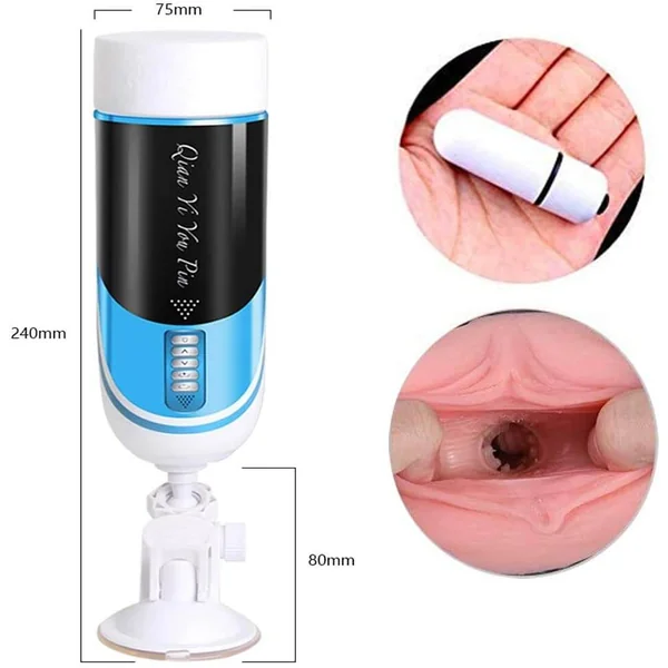 3in1 Stimulating Handsfree Blowjob Rotating Male Masturbator