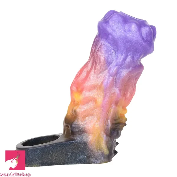 4.96in Ozuros Fantasy Odd Silicone Soft Dildo Sleeve Cock Extender Toy