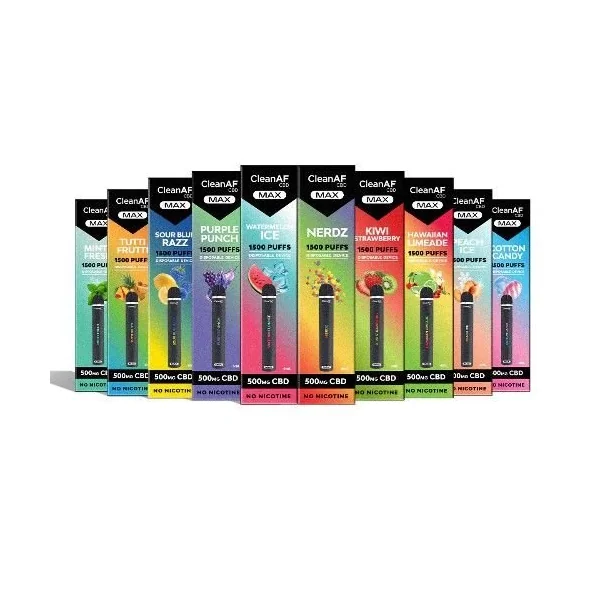 500mg CleanAF MAX CBD Disposable Sour Blue Razz