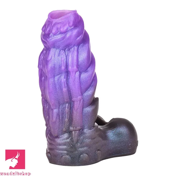 5.66in Dragon Spiked Beast Creature Fantasy Hollow Cock Dildo Sleeve