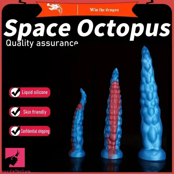 5.91in 7.87in 9.84in Octopus Silicone Monster Dildo With Luminous Pink