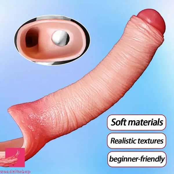 7.08in 8.26in Realistic Removable Foreskin Dildo Wearable Hollow Cock Dildo