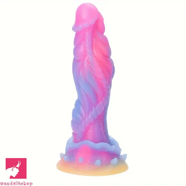 8.66in Glowing Dragon Silicone Monster Dildo For Women Prostate Massage
