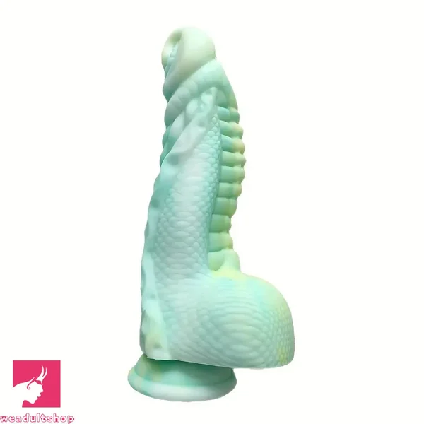 9.06in Fantasy Dragon Fantasy Monster Dildo Two Large Groove Design
