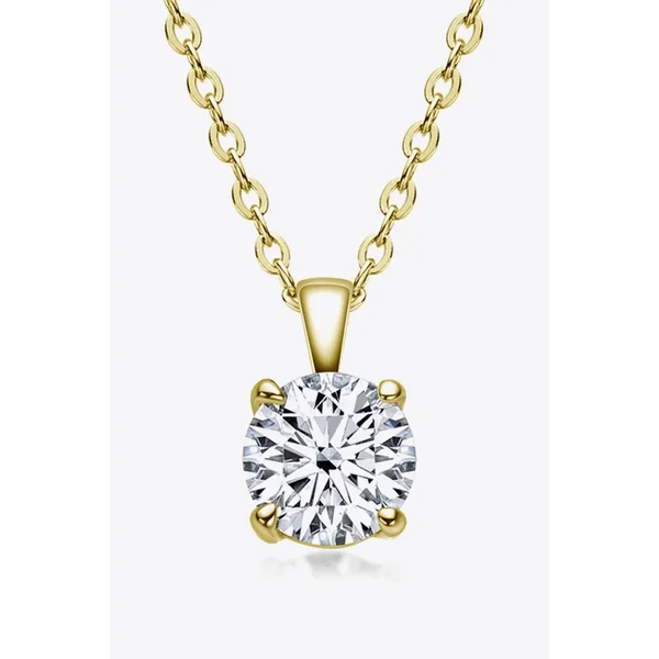 925 Sterling Silver 1 Carat Moissanite Chain-Link Necklace