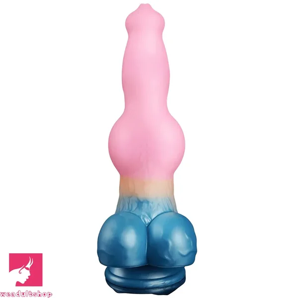 9.65in Monster Dog Knot Large Animal Wolf Silicone Soft Dildo For G-Spot