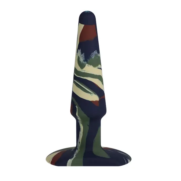 A Play 5″ Groovy Silicone Anal Plug – Camouflage