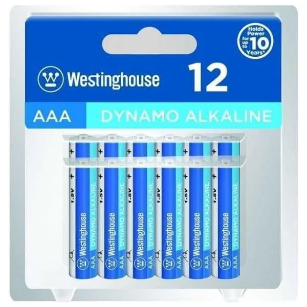 AAA alkaline batteries 1.5V - 12 Westinghouse Dynamo