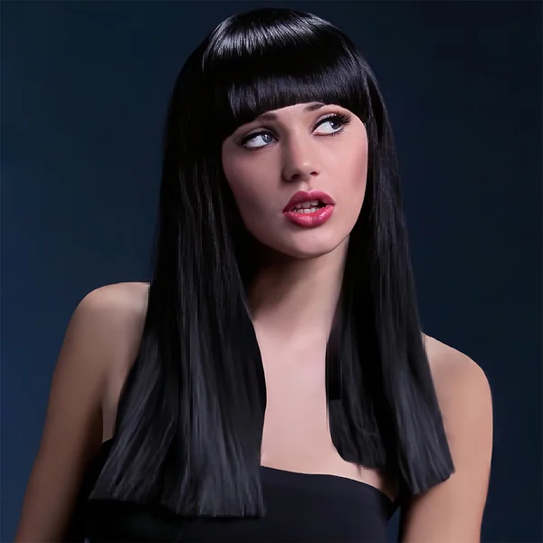 Abell'a Raven Queen 45cm Straight Synthetic Wig With Bangs