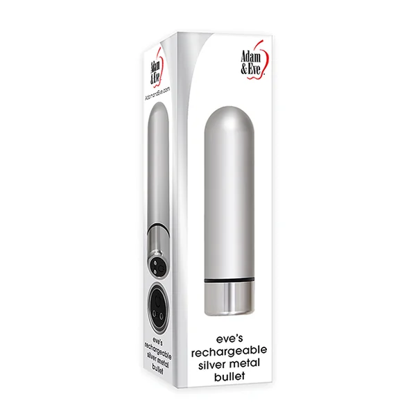 ADAM & EVE EVE’S RECHARGEABLE SILVER METAL BULLET