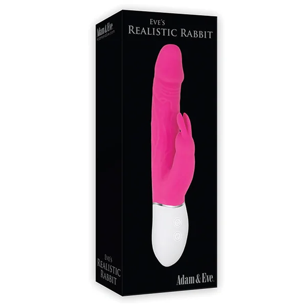Adam & Eve Realistic Rabbit Dual Stimulator - Pink