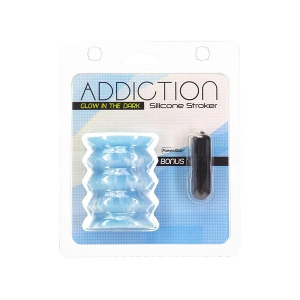 ADDICTION SILICONE STROKER GLOW IN THE DARK