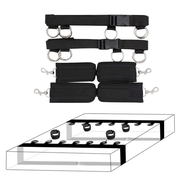 Adjustable Bed Bondage Restraints Sex Adult Under King/Queen Bed