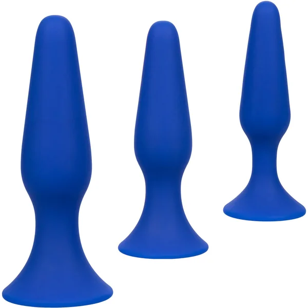 Admiral 3-Piece Silicone Suction Cup Anal Trainer Kit By CalExotics - Blue