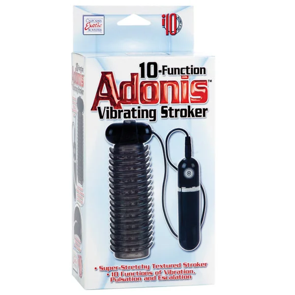 Adonis Vibrating Stroker - 10 Function Smoke
