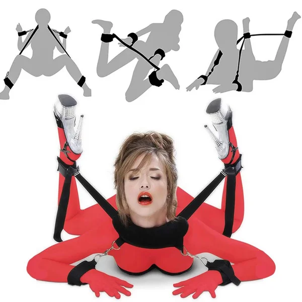 Adult Bundle Game Sex Toys Erotic Sex Toys Couples Open Legs Sex Bondage Chastity Wrists and Ankle Cuffs Handcuffs Kit