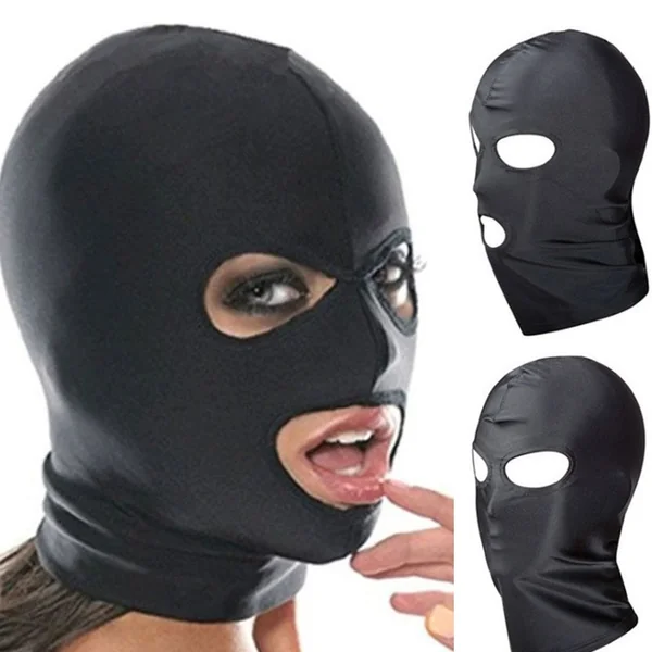 Adult Games Sex Toys for Couples SM Bondage Soft Sexy Head Mask Sex Headgear Erotic Toys Black Slave Restraint Hood Mask