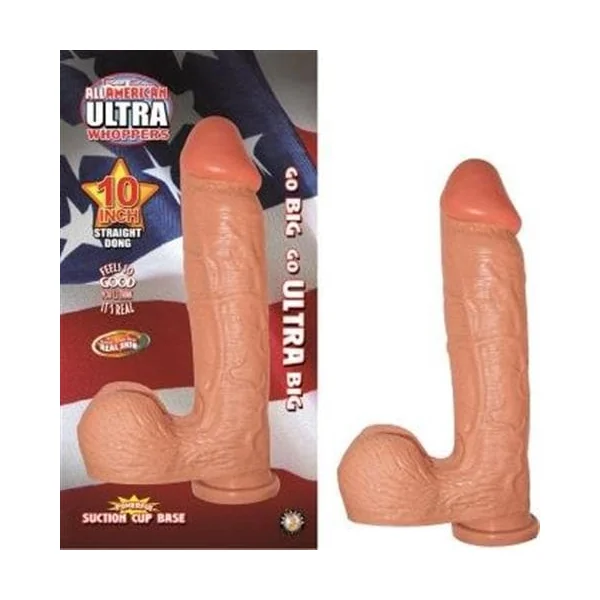 All American Ultra Whoppers 10 in Straight Dong -Flesh