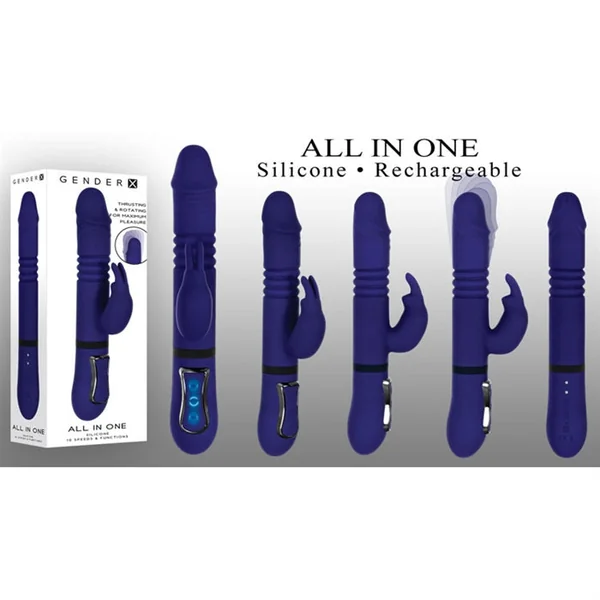 All In One Thrusting Vibrator by Gender X