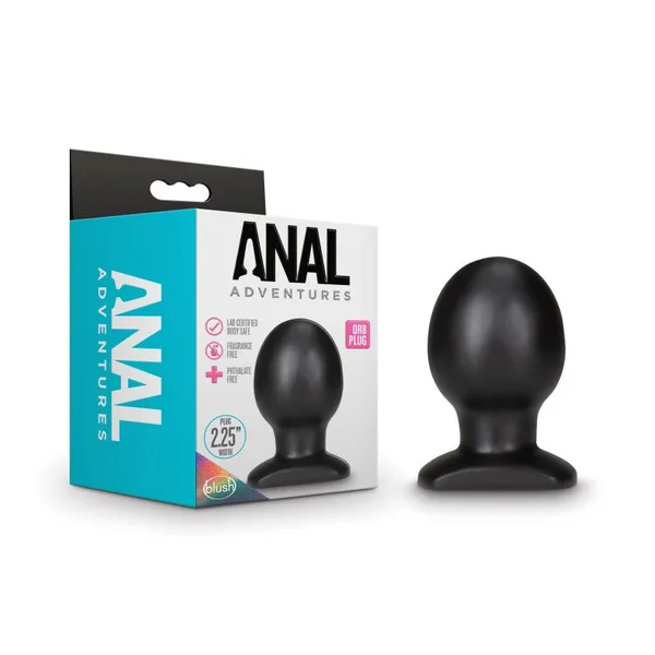 Anal Adventures Orb Plug – Black-(bl-15185)