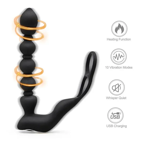 Anal Butt Plug Vibrator With 10 Thrusting Modes Prostate Massager