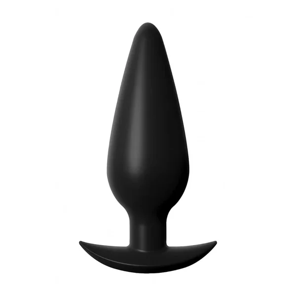 Anal Fantasy Elite Collection Small Weighted Silicone Plug 4.1in 4.4oz -Black