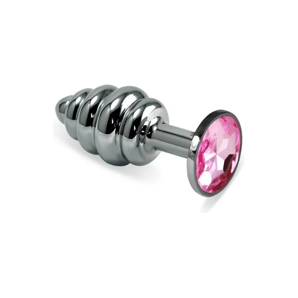Anal plug - Stainless steel - Diamond ribbed