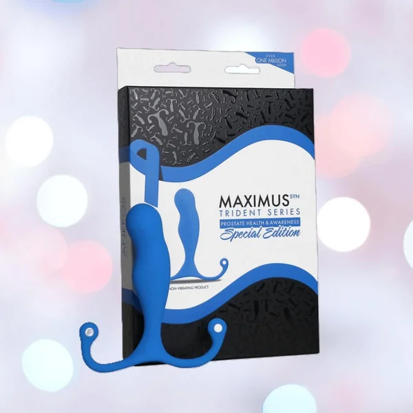 Aneros Maximus Syn Trident Series Special Edition : Blue Silicone Prostate Massager