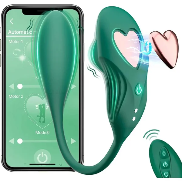 App-Controlled Heart Wearable Panty Vibrator