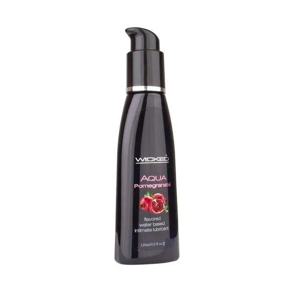 Aqua Pomegranate Flavored Water-Based Intimate Lubricant 2 Oz.