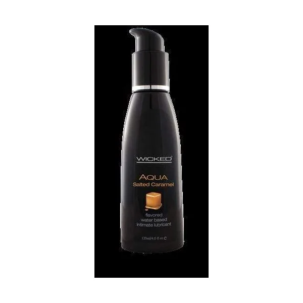 Aqua Salted Caramel Flavored Water-Based Intimate Lubricant 2 Oz.