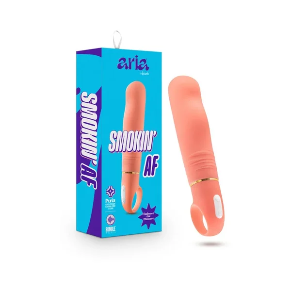 Aria Smokin’ AF Silicone Vibrator Coral