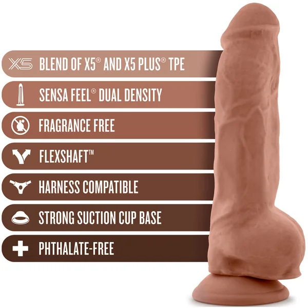 Au Naturel - Big Boy - 10 Inch Dildo - Mocha