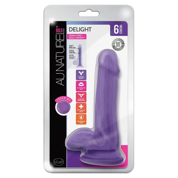 Au Naturel Bold Delight Dildo-Purple 6
