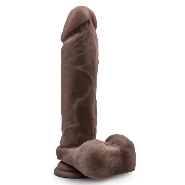 Au Naturel Dildo with Suction Cup 9in – Chocolate