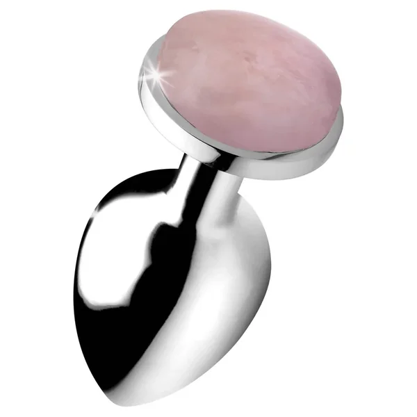 Authentic Rose Quartz Gemstone Anal Plug – Large