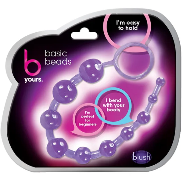 B Yours Basic Purple 12.75-Inch Anal Beads