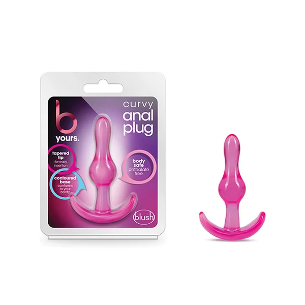 B YOURS CURVY ANAL PLUG PINK