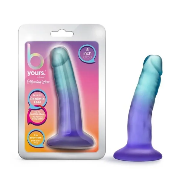 B Yours Morning Dew Dildo, 5″/13cm, Sapphire Blue