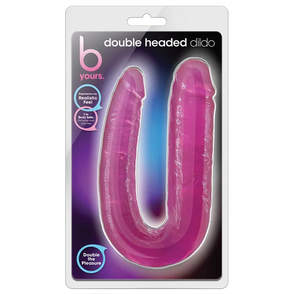 B Yours U-Shaped Double Sided Pink 18-Inch Long Double Dildo