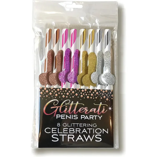 Bachelorette - Little Genie - 8 Glitterati Cocktail Straws