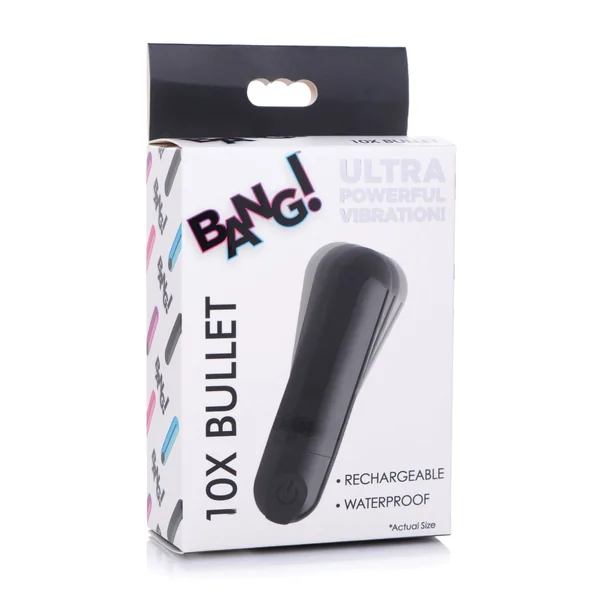 Bang! 10X Rechargeable Vibrating Metallic Bullet