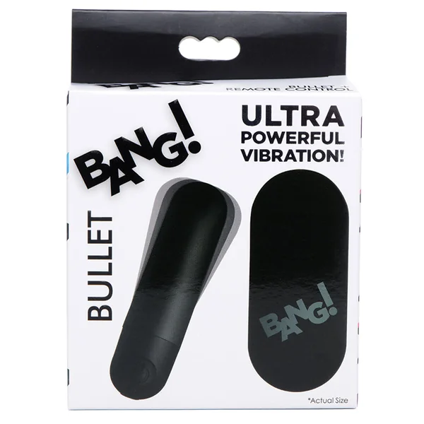 Bang! 21X Vibrating Bullet With Remote Control - Black