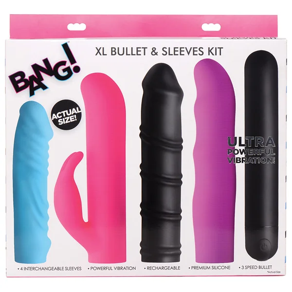 Bang! 3 Speed 4-In-1 XL Bullet And Sleeves Kit